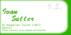 ivan suller business card